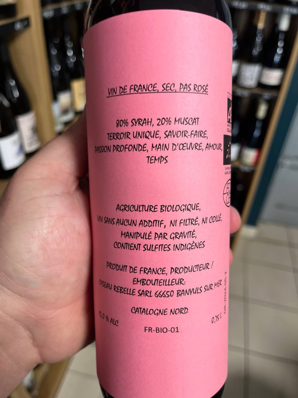 Vin rouge Les Becs Salés 2022 - Oiseau Rebelle