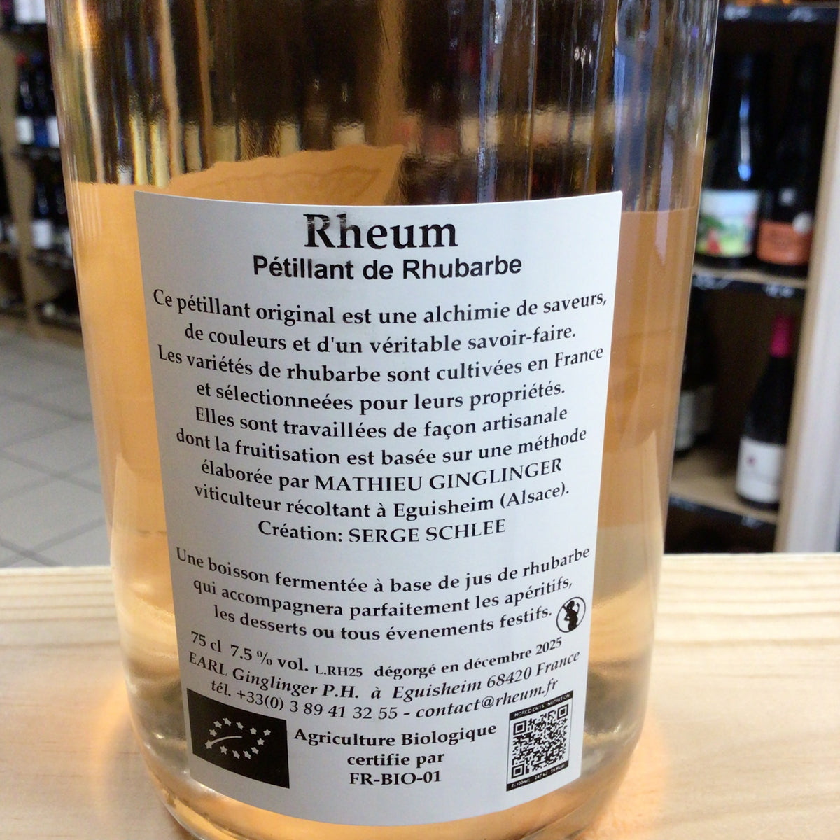 Pétillant de Rhubarbe Rheum 2025 - Domaine Ginglinger