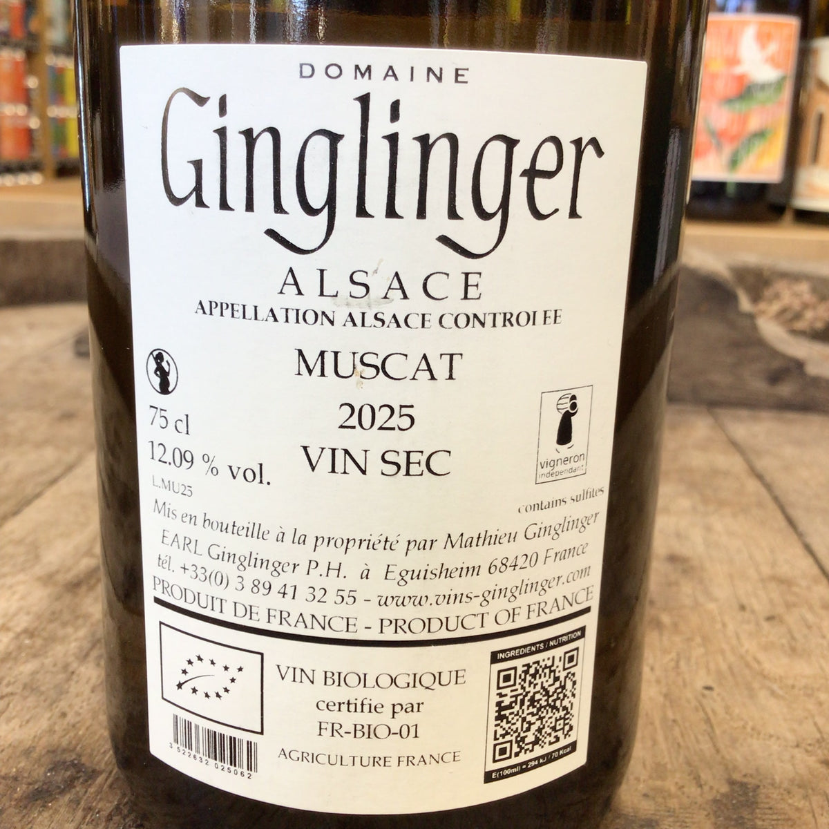 Vin blanc Muscat 2025 - Domaine Ginglinger