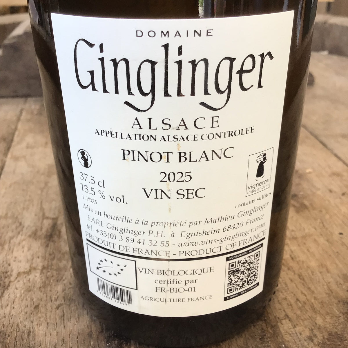 Vin blanc Pinot Blanc 2025 - Domaine Ginglinger