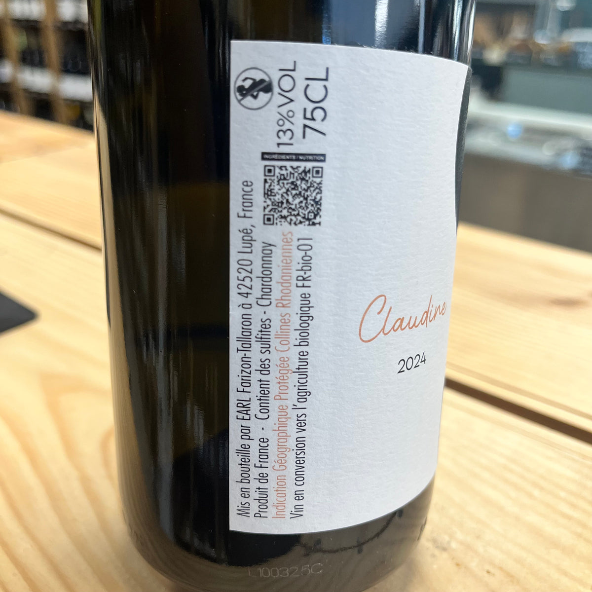 Bouteille Vin blanc Claudine 2023, Côtes du Rhône
