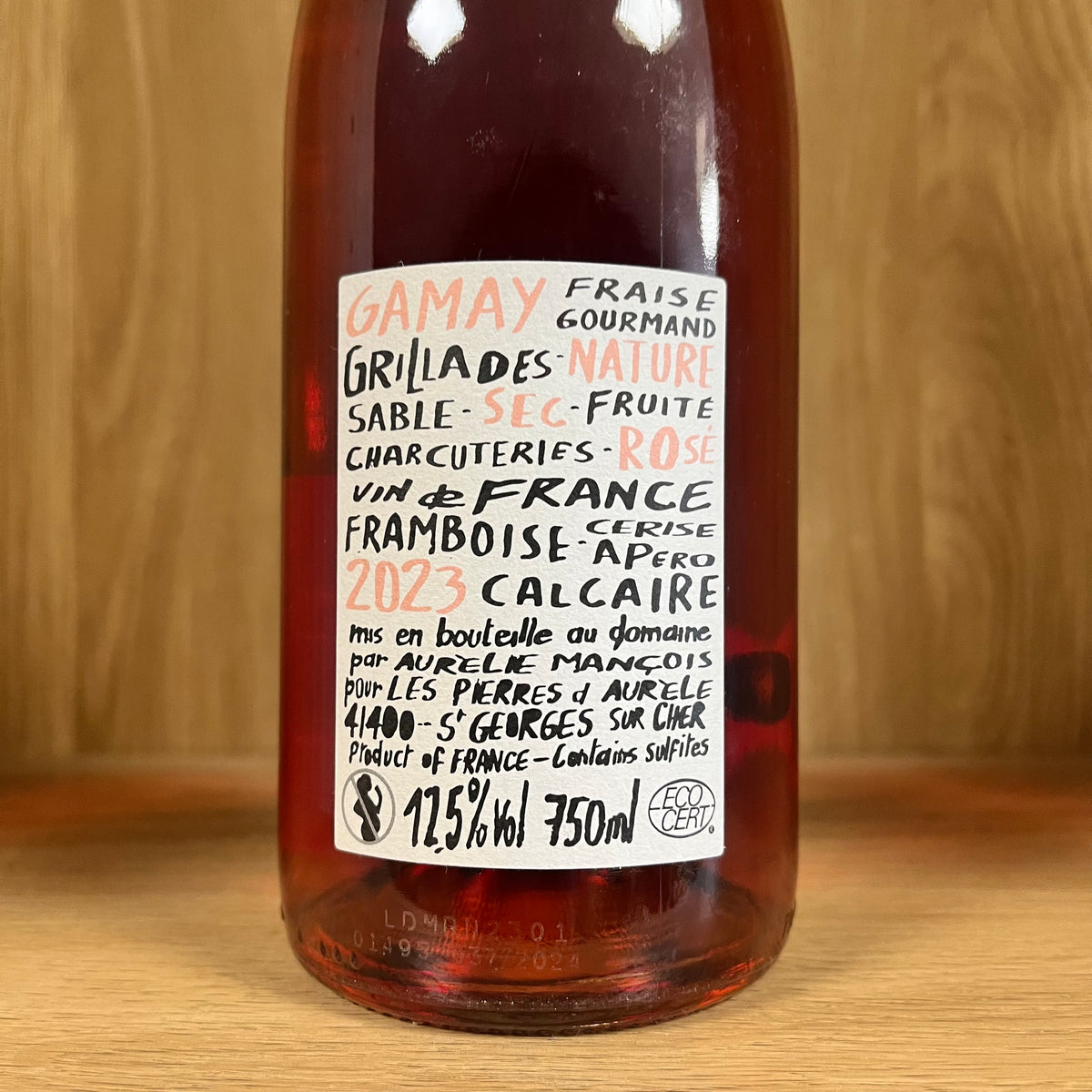 Bouteille Vin rosé Rosé nature 2023, Val de Loire — nature