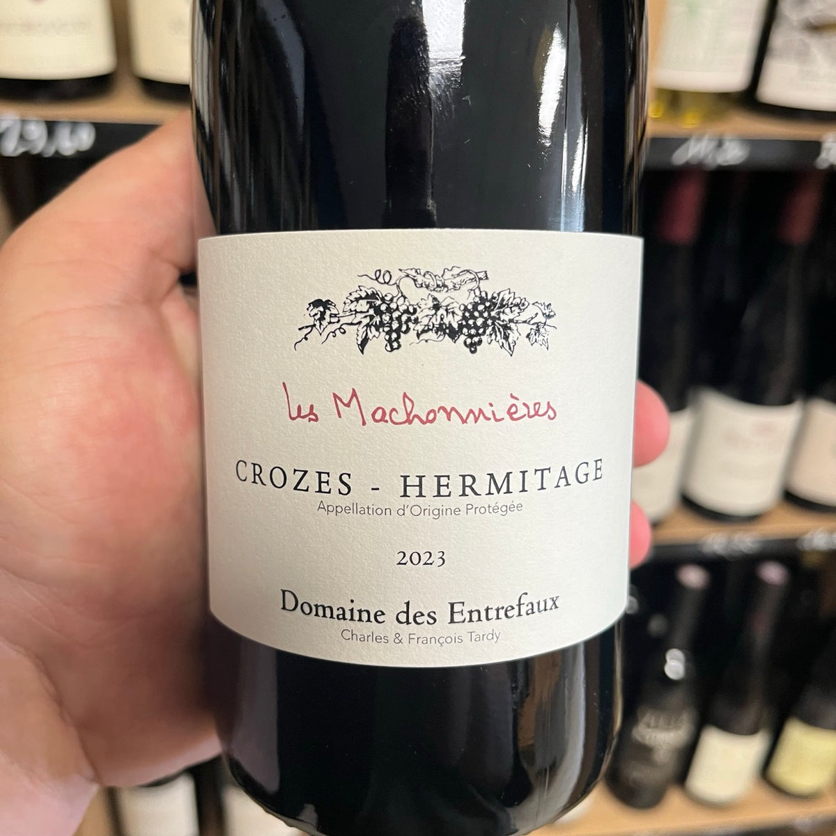 Vin Crozes-Hermitage rouge Les Machonnières 2023 - Domaine des Entrefaux