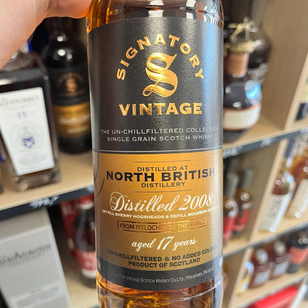 Whisky North British 17 ans 2008 — Signatory Vintage Un-Chillfiltered 1st Fill Sherry — 70cl 46°