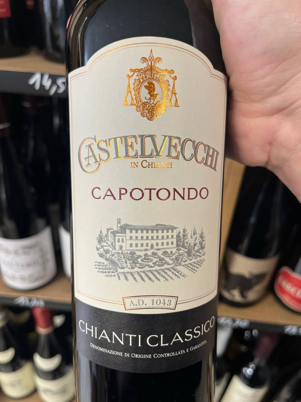 Bouteille Vin rouge Castelvecchi 2022, Italie