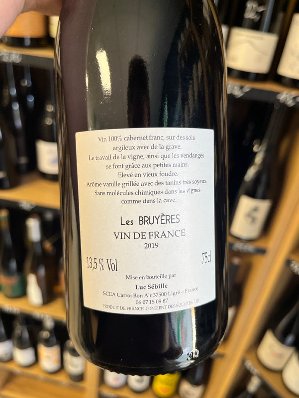 Sébille Les Bruyères 2019 - étiquette arrière