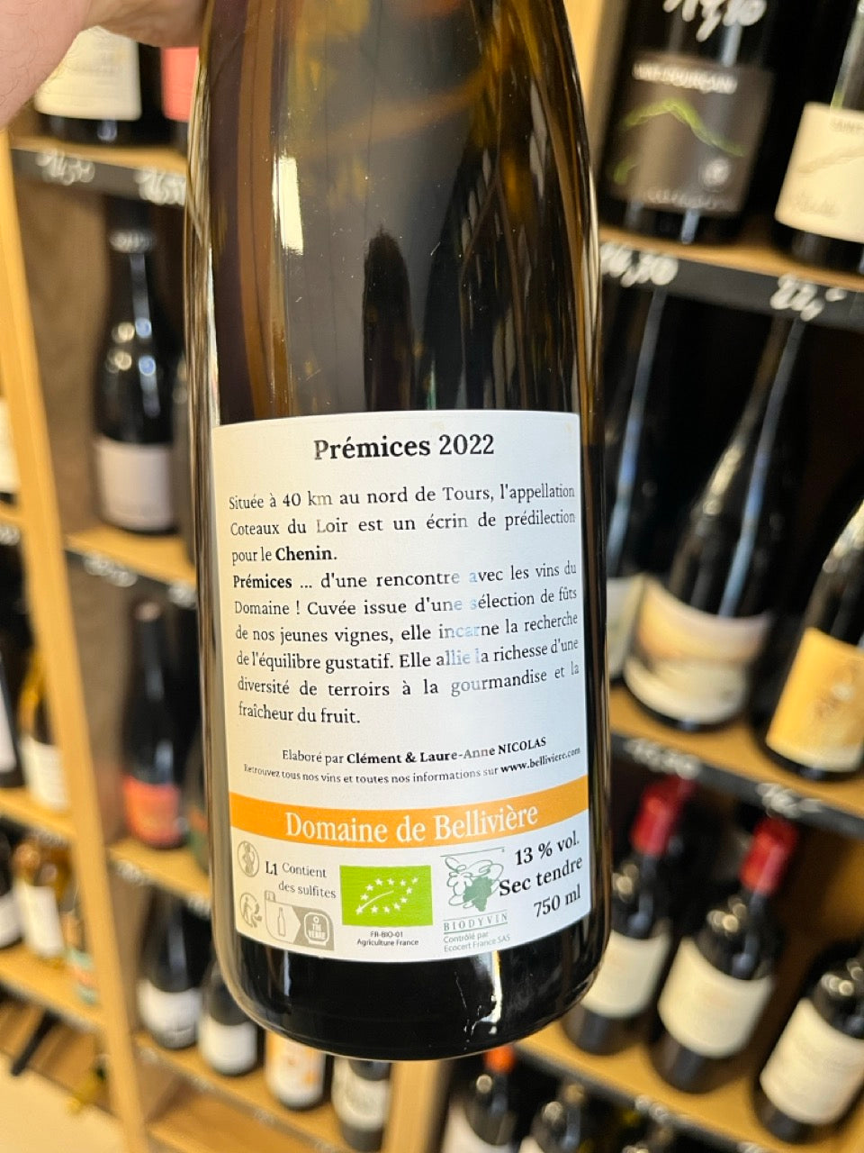 Bouteille Vin blanc Prémices 2022, Val de Loire
