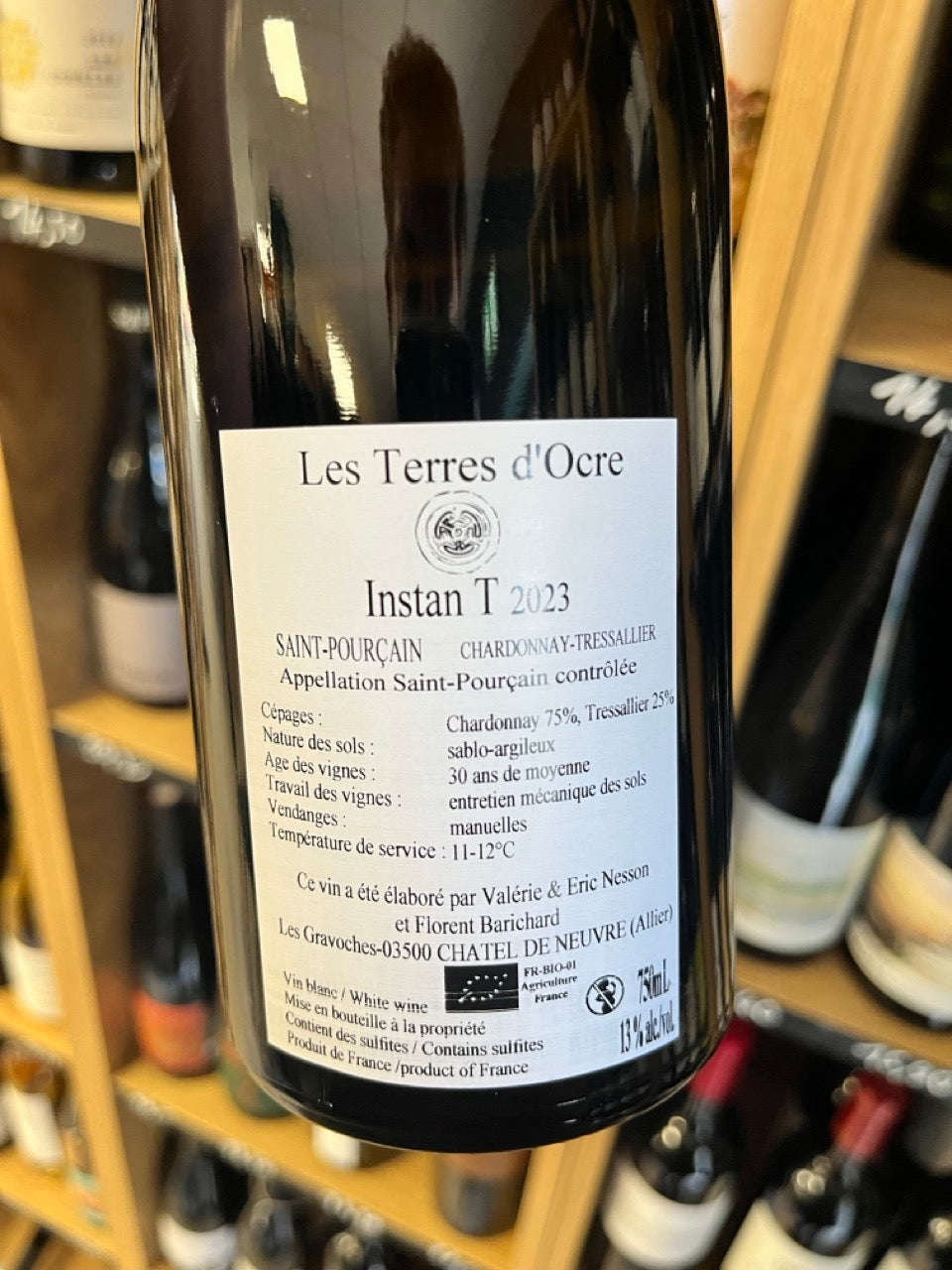 Instan T Saint-Pourçain 2023 - étiquette arrière