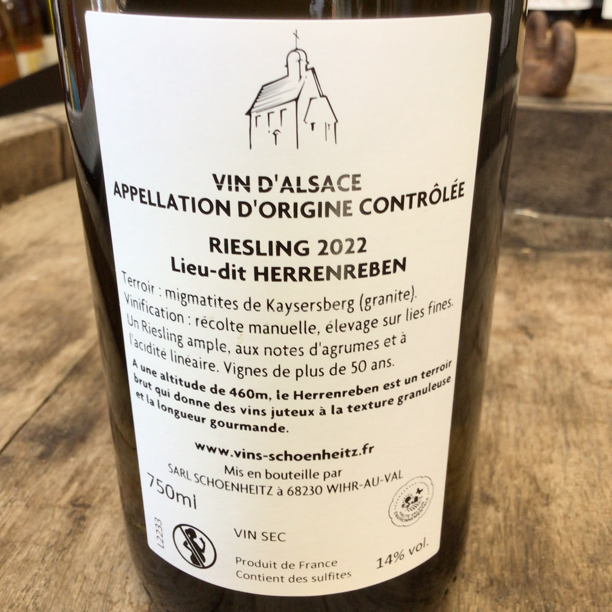Vin blanc Riesling Herrenreben 2022 - Domaine Schoenheitz