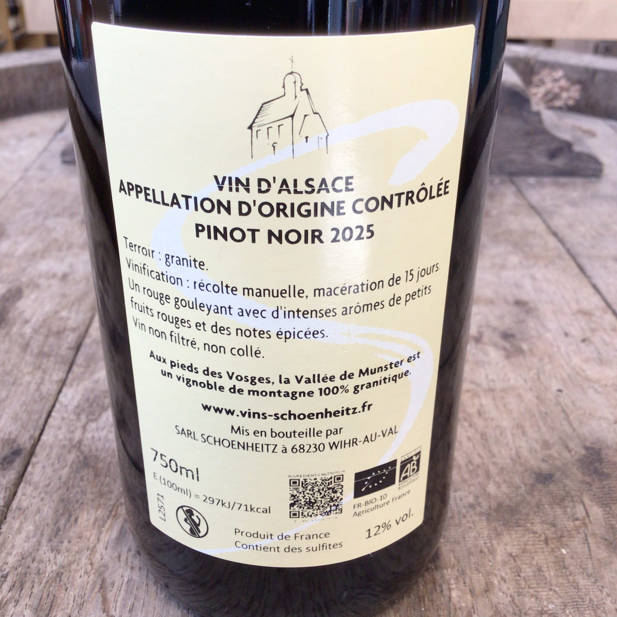 Vin rouge Pinot Noir Classique 2025 - Domaine Schoenheitz