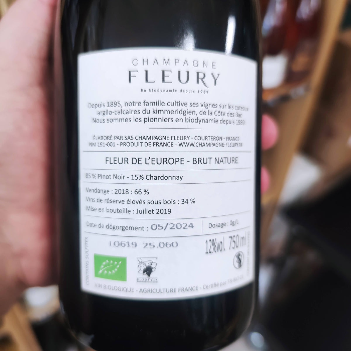 Champagne Fleur de l'Europe Brut Nature - Fleury