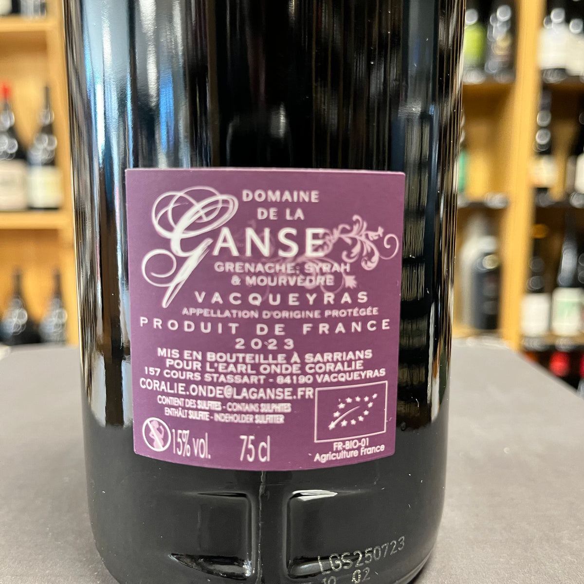 Bouteille Vin La Ganse 2023, Côtes du Rhône — agriculture biologique
