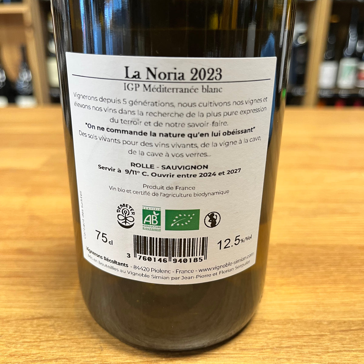 Bouteille Vin rouge Simian 2023, Côtes du Rhône