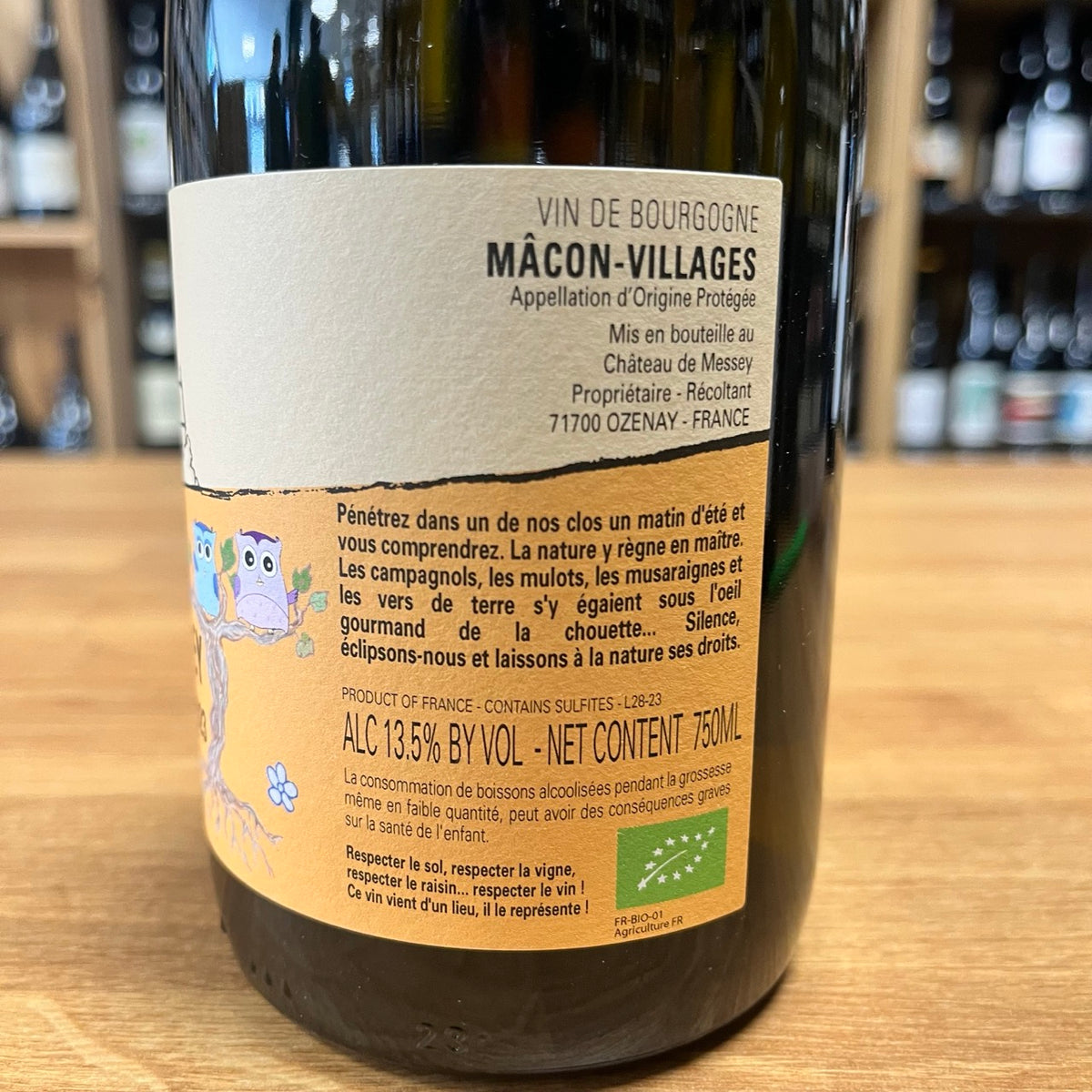 Bouteille Vin blanc Chouette 2022, AOC Bourgogne