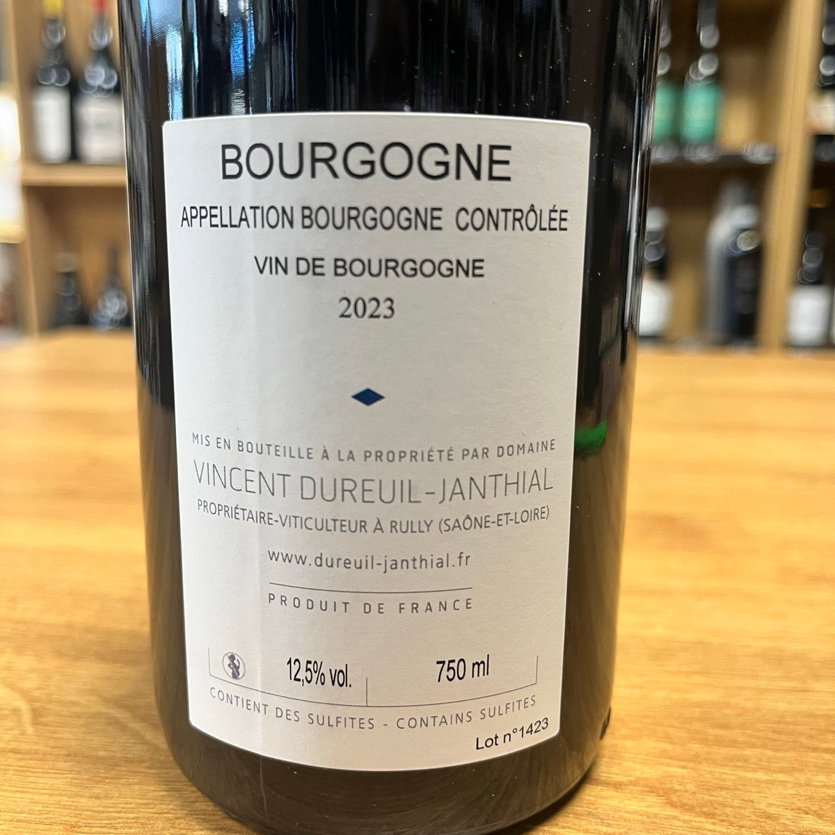 Bouteille de Bourgogne Pinot Noir 2023 – Domaine Dureuil-Janthial, AOC Bourgogne