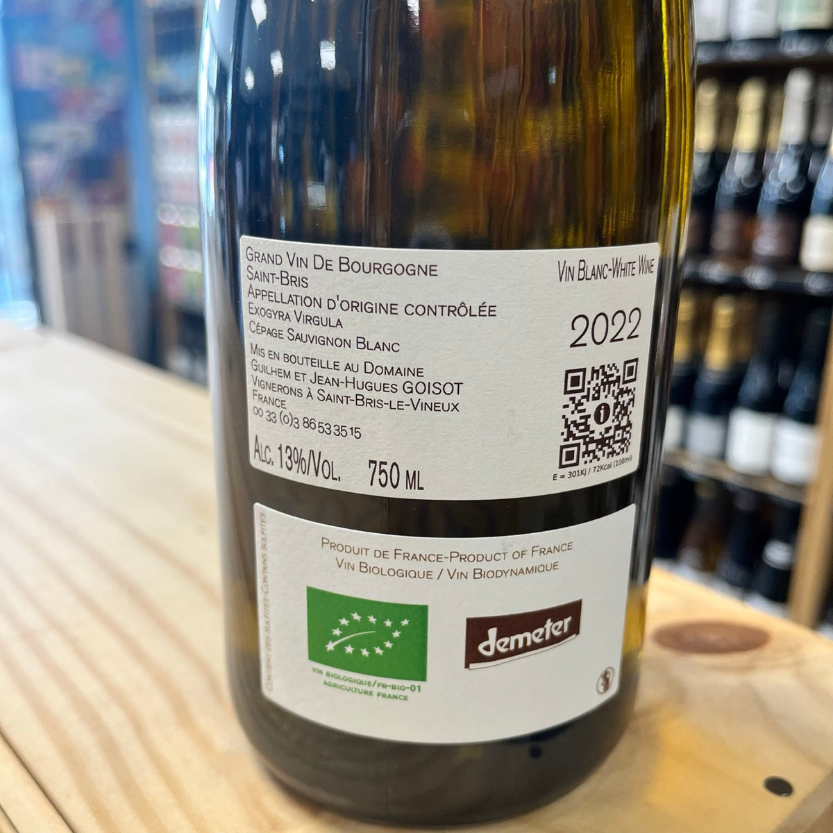 Bouteille Vin Goisot 2023, AOC Bourgogne