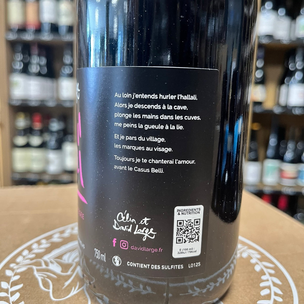 Bouteille Vin Massaï Beaujolais Nouveau 2025