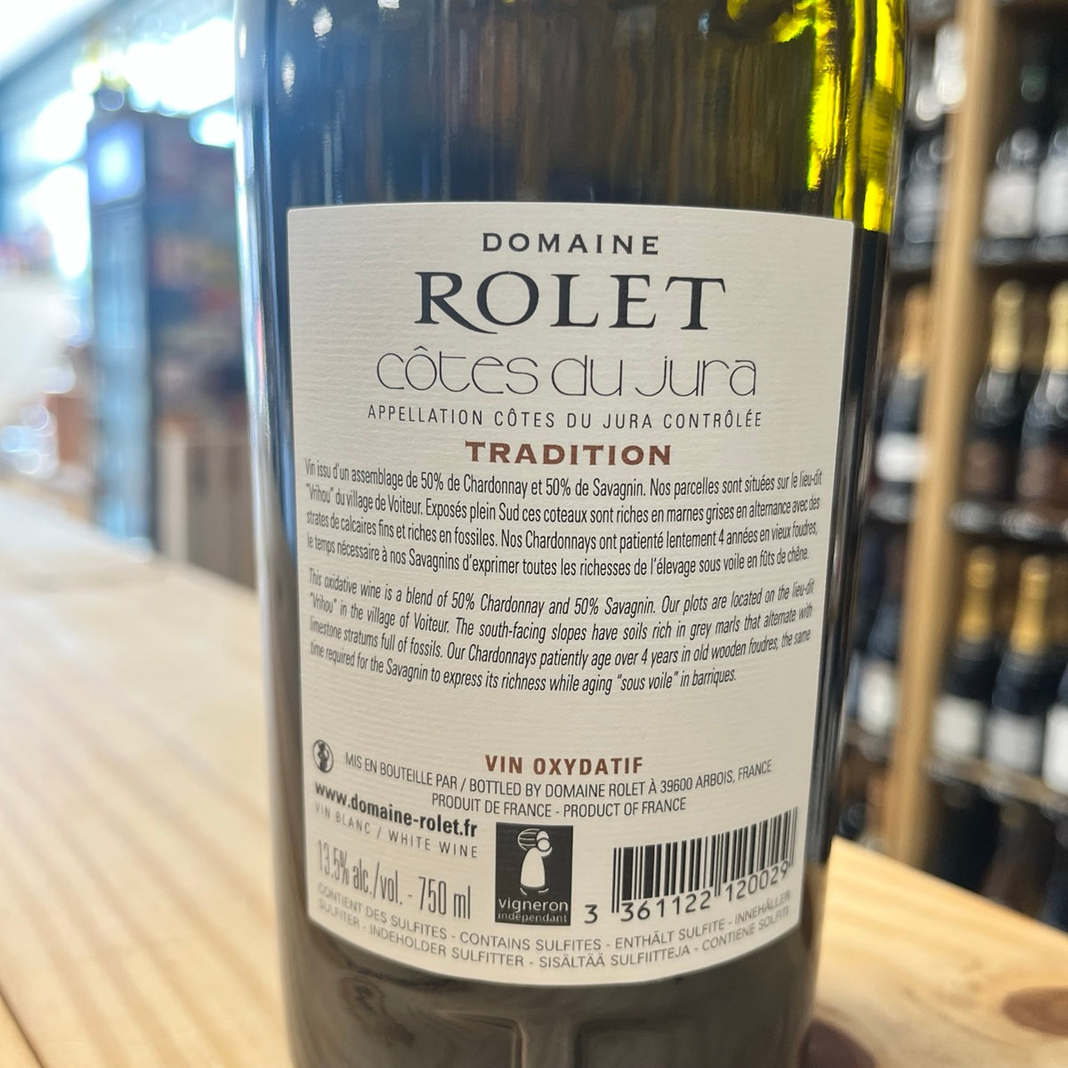 Bouteille Vin Côtes du Jura Tradition blanc 2018