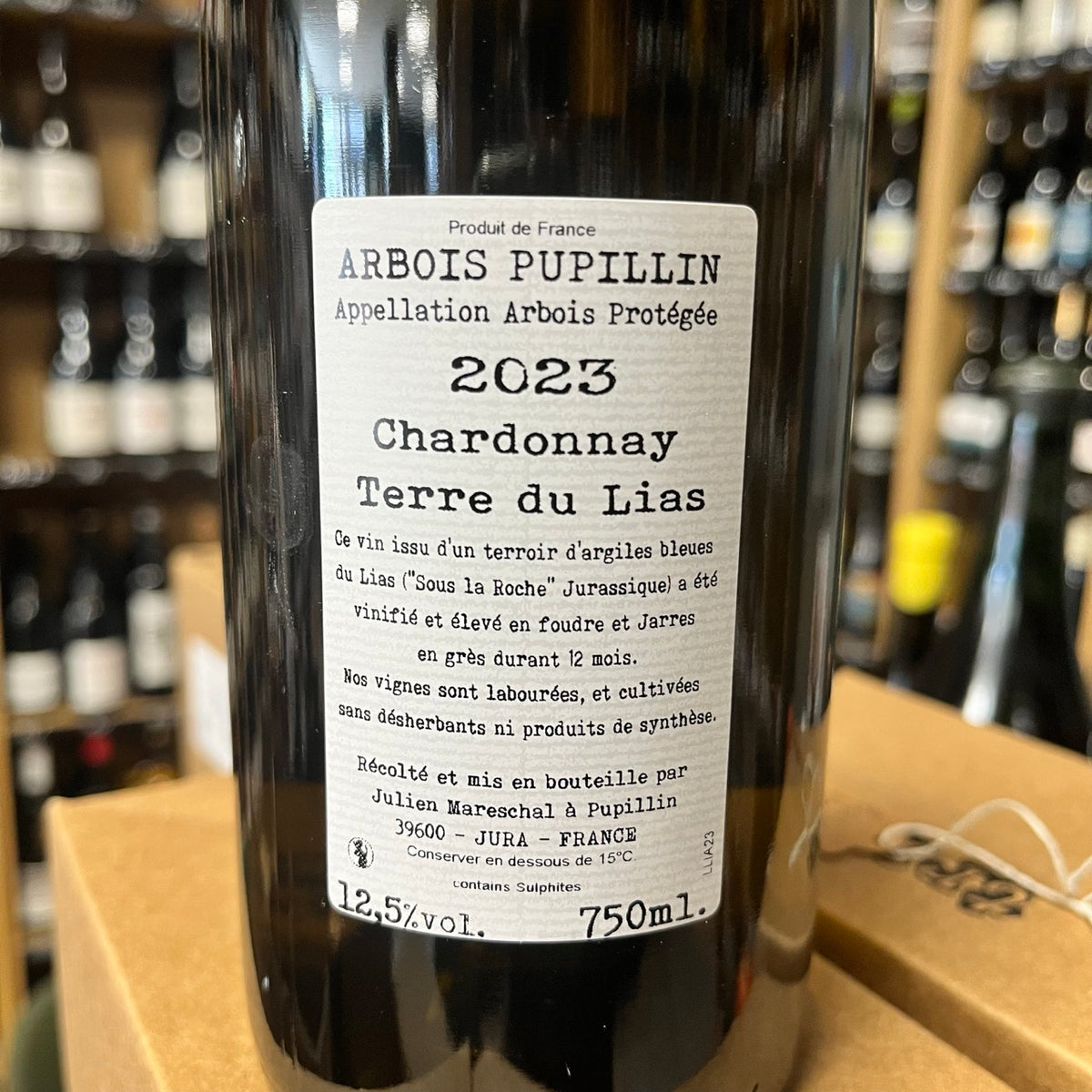 Bouteille Vin Arbois Pupillin Terre du Lias Chardonnay 2023, Chablis