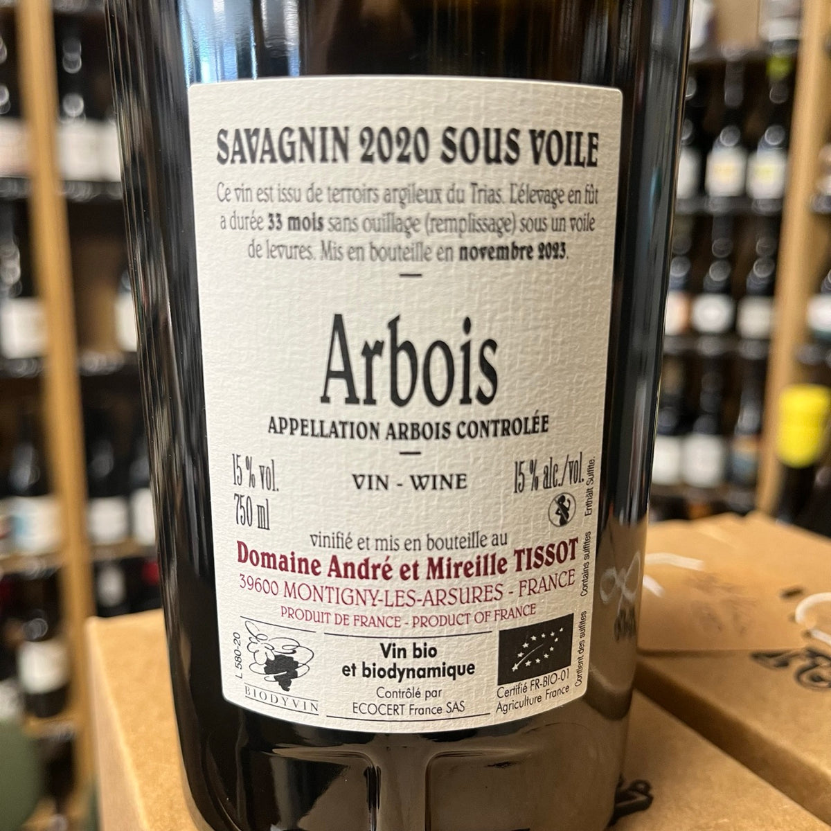 Bouteille Vin Arbois Savagnin Sous Voile 2020, Jura