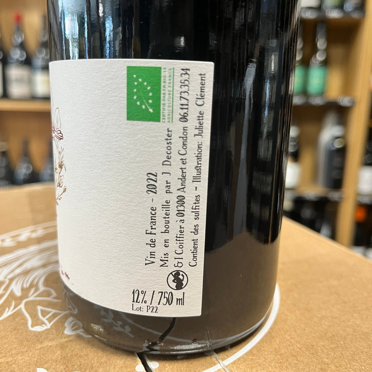 Bouteille Vin Obuscule VDF Rouge 2022