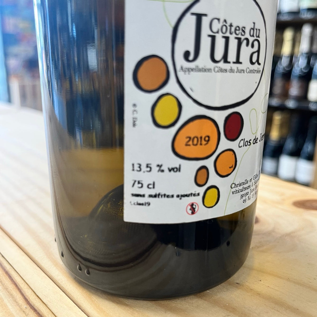 Bouteille Vin Côtes du Jura Clos de Jemmy 2019