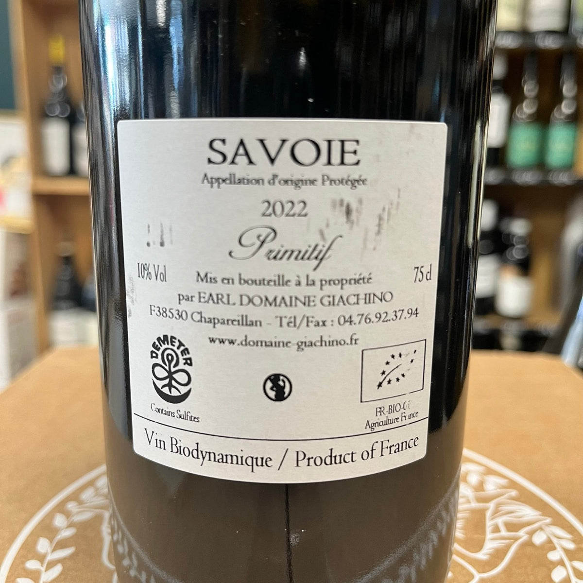 Bouteille Vin Primitif Savoie 2022, Beaujolais