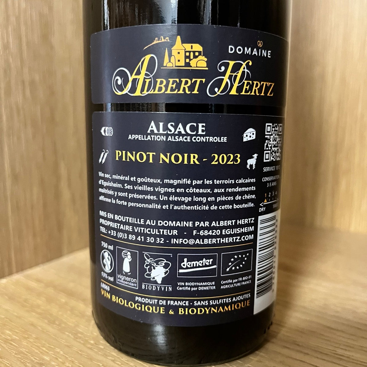 Bouteille Vin Alsace Terroir Eguisheim Pinot Noir 2023, AOC Alsace