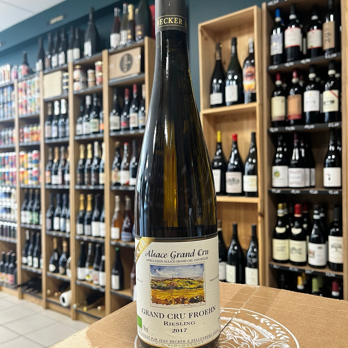 Bouteille Vin Alsace Grand Cru Froehn Riesling 2017, AOC Alsace