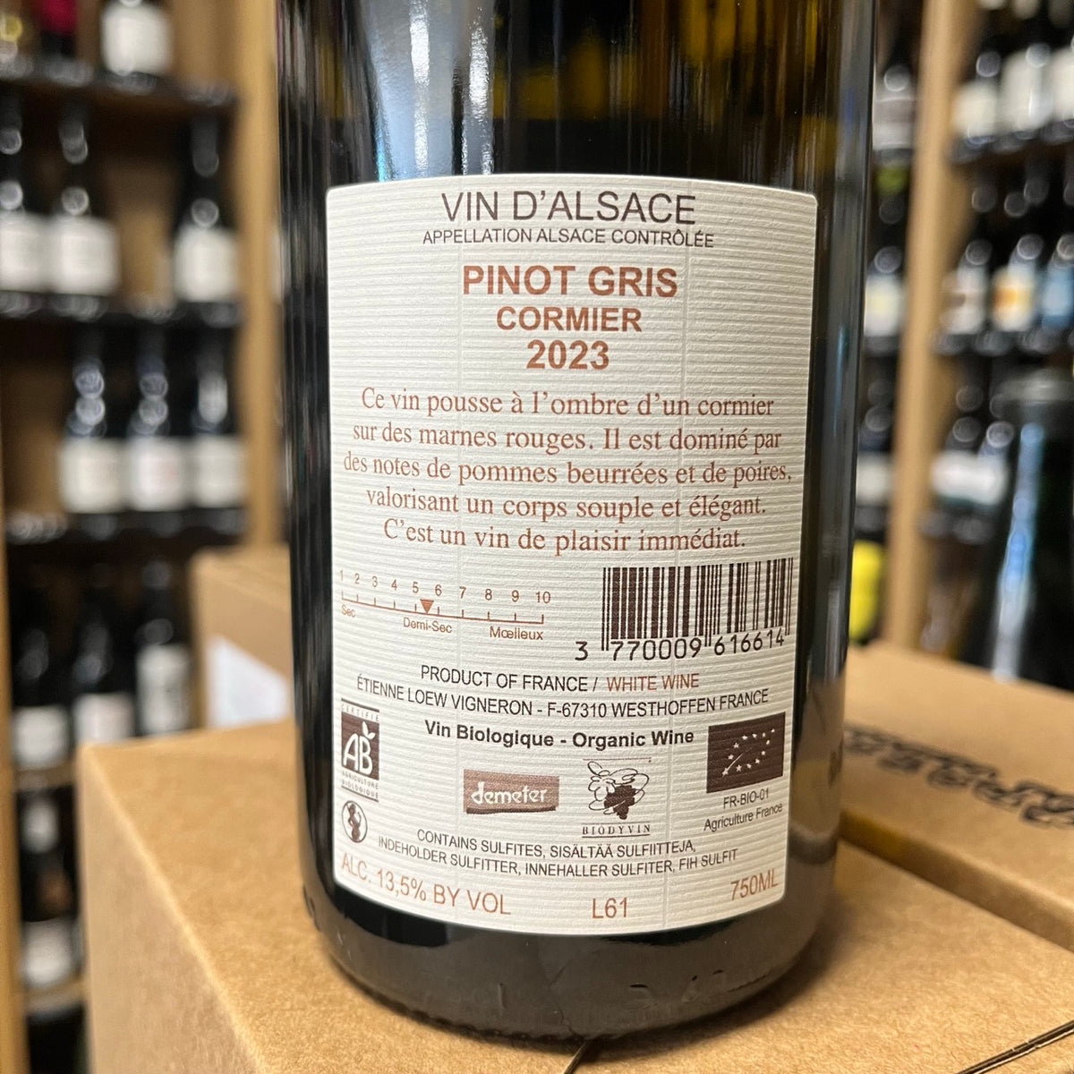 Bouteille Vin Loew 2023, AOC Alsace