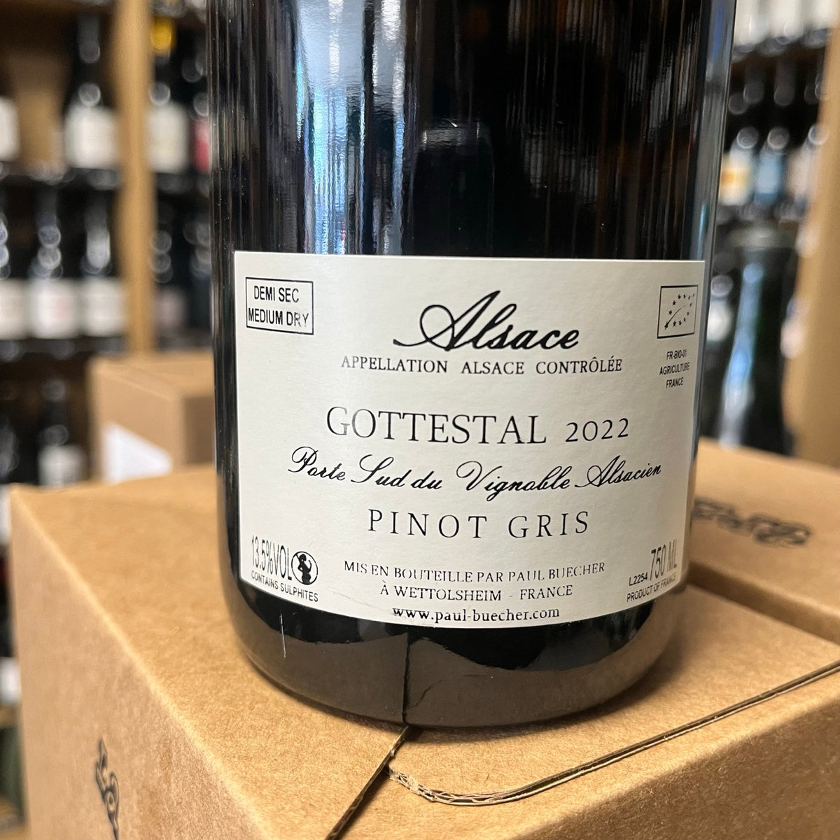 Bouteille Vin Alsace Pinot Gris Gottestal 2022, AOC Alsace