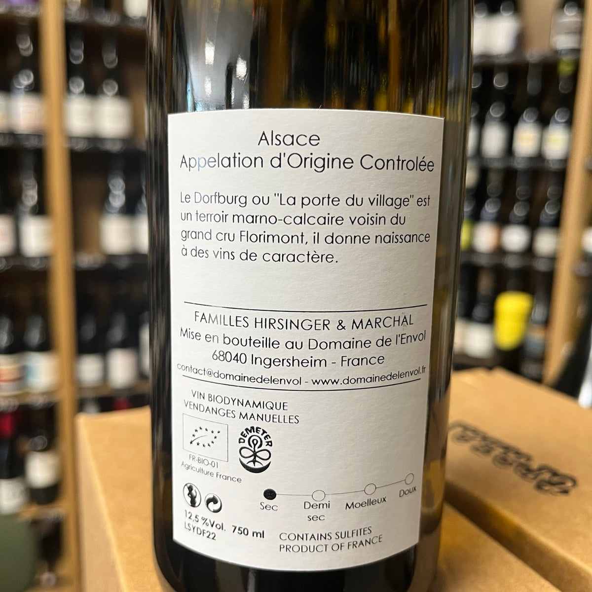 Bouteille Vin Alsace Sylvaner Dorfburg 2022, AOC Alsace