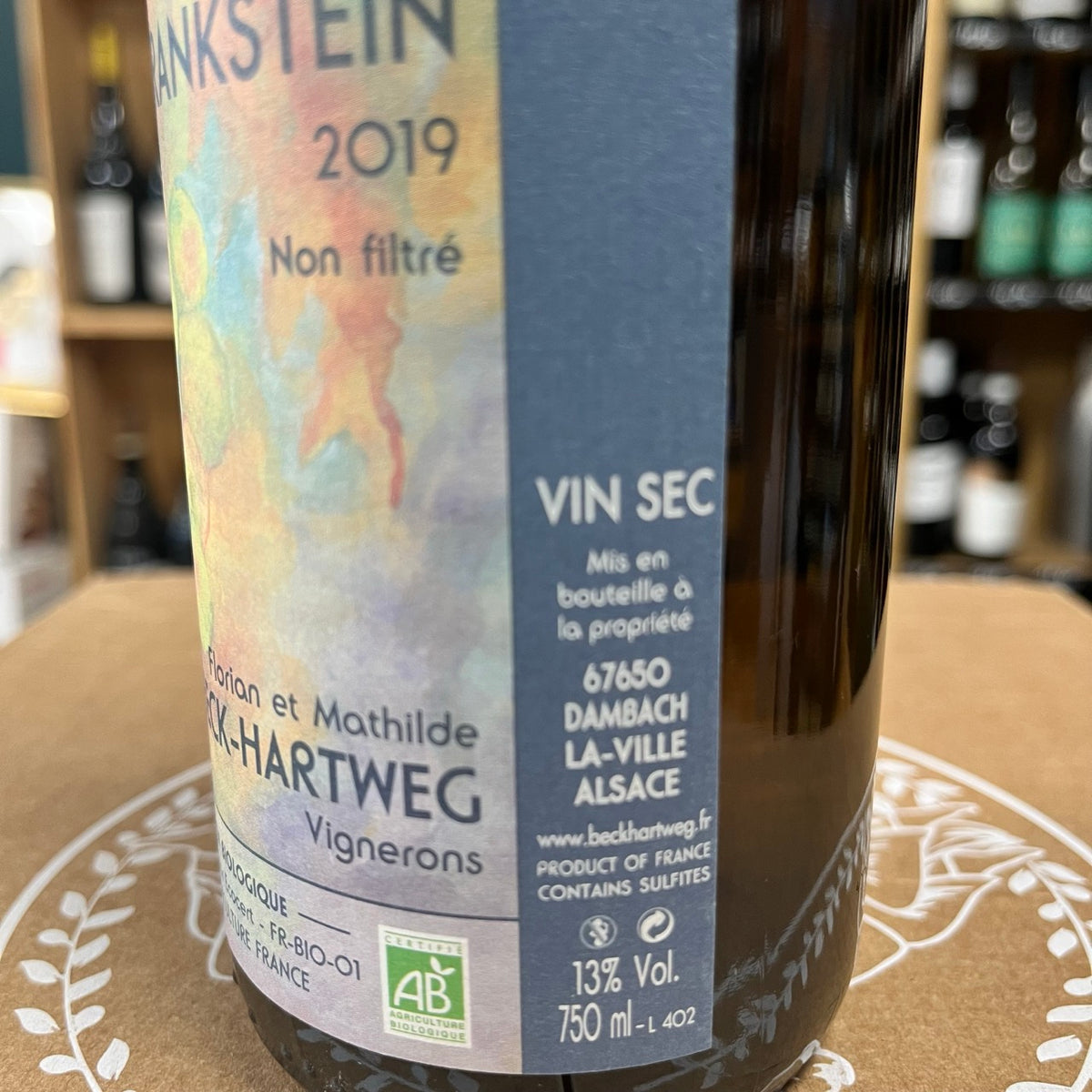 Bouteille Vin Alsace Grand Cru Frankstein 2019, AOC Alsace