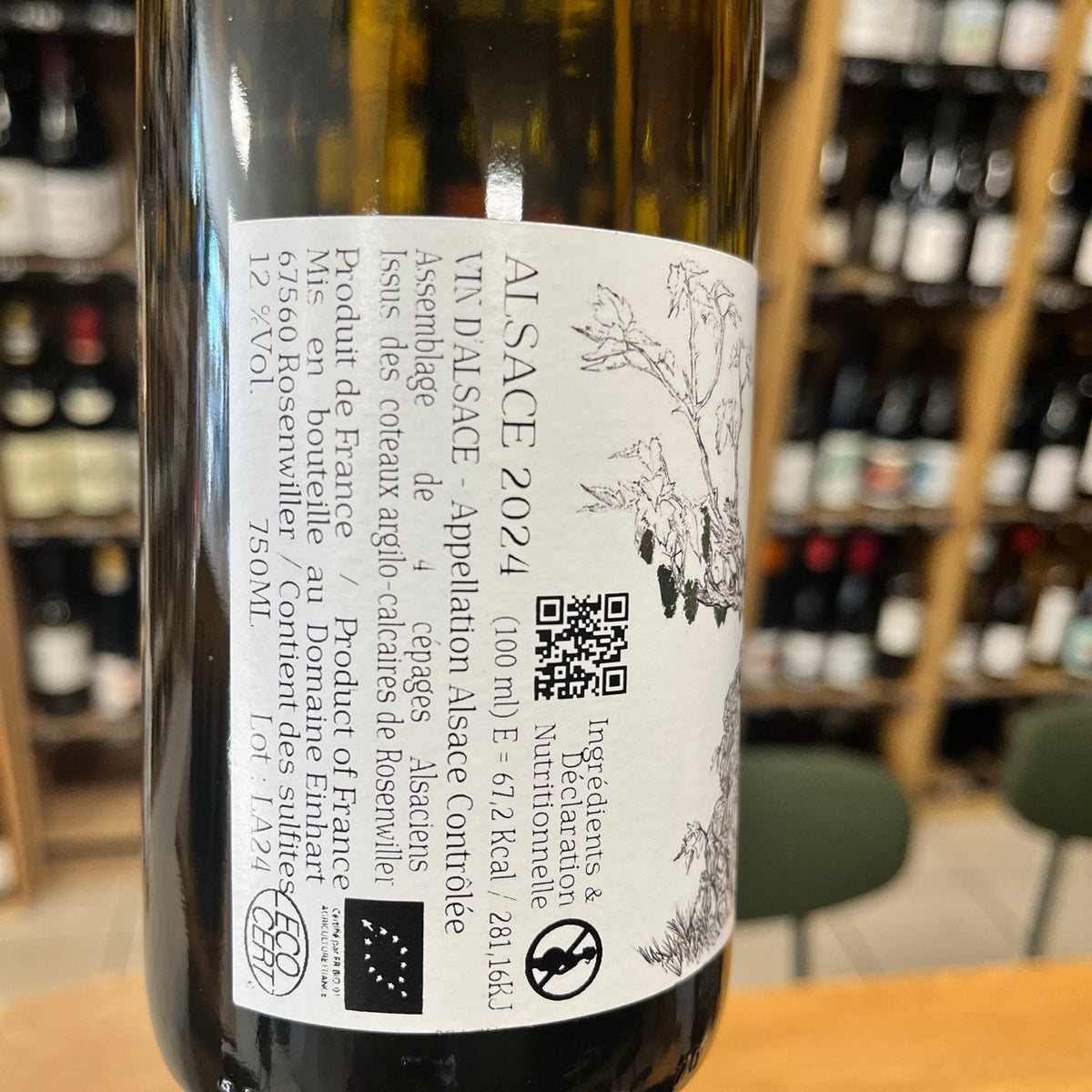 Bouteille Vin Alsace Blanc 2024, AOC Alsace