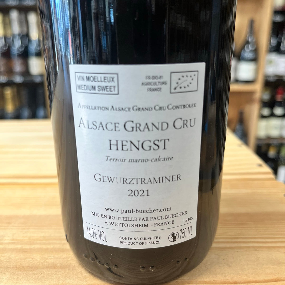 Bouteille Vin Alsace Grand Cru Hengst Gewurztraminer 2021, AOC Alsace