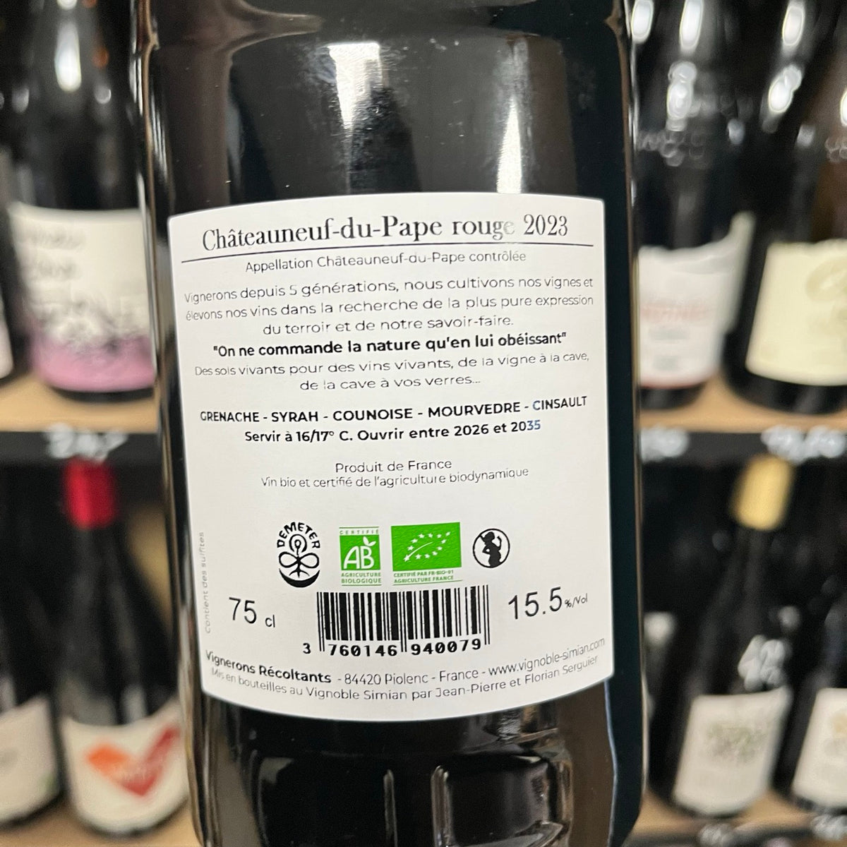 Bouteille Vin rouge Buecher 2021, AOC Alsace — biodynamie