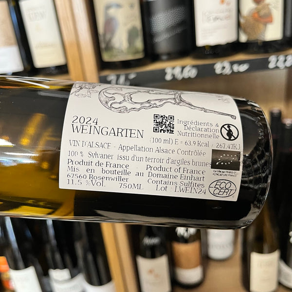 Bouteille Vin blanc Weingarten 2022, AOC Alsace — nature