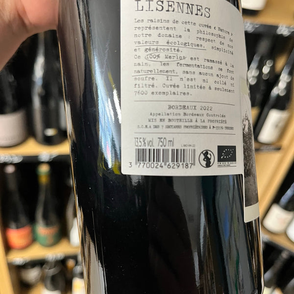 Bouteille Vin rouge Cuvée Nature 2022, Bordeaux