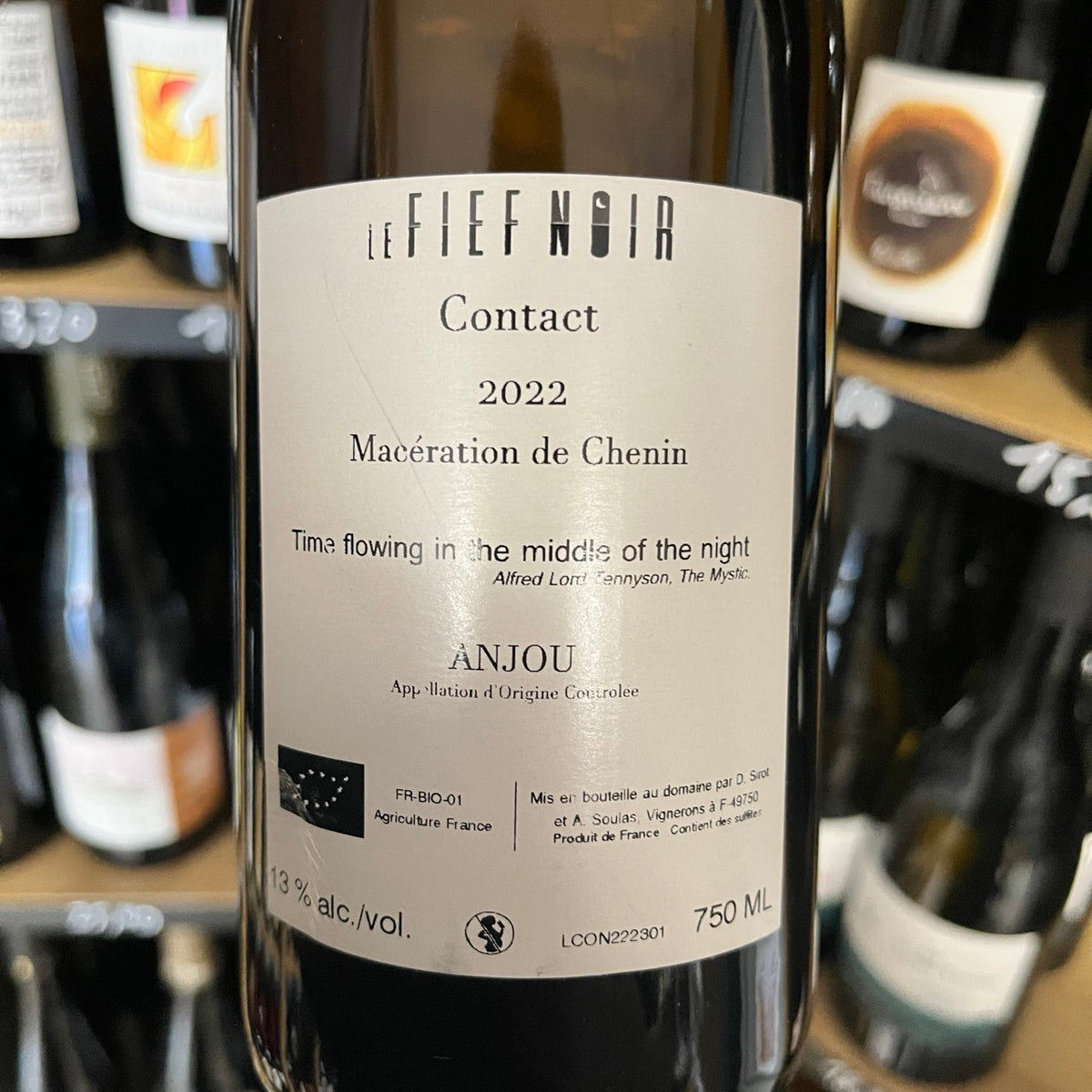 Bouteille Vin blanc Vent d'Ange 2022, AOC Bourgogne — agriculture biologique