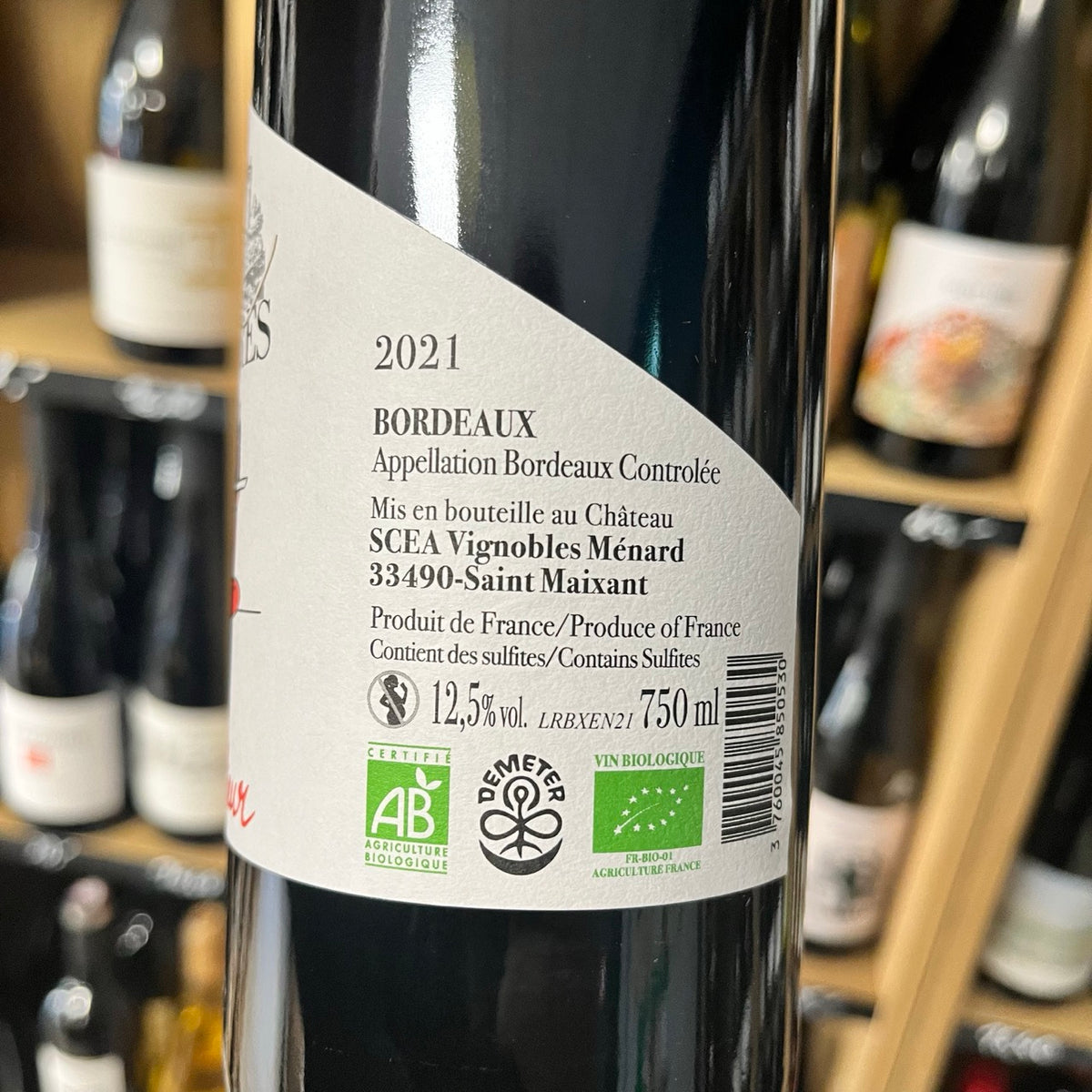 Bouteille Vin rouge Peu muleau 2015, Val de Loire