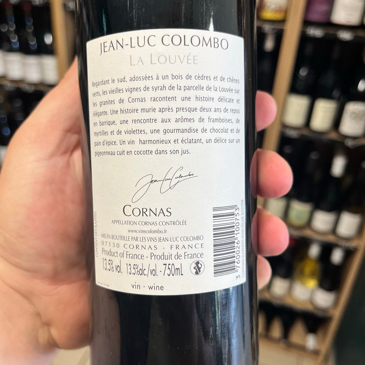 Vin rouge Cornas La Louvée 2010 - Jean-Luc Colombo