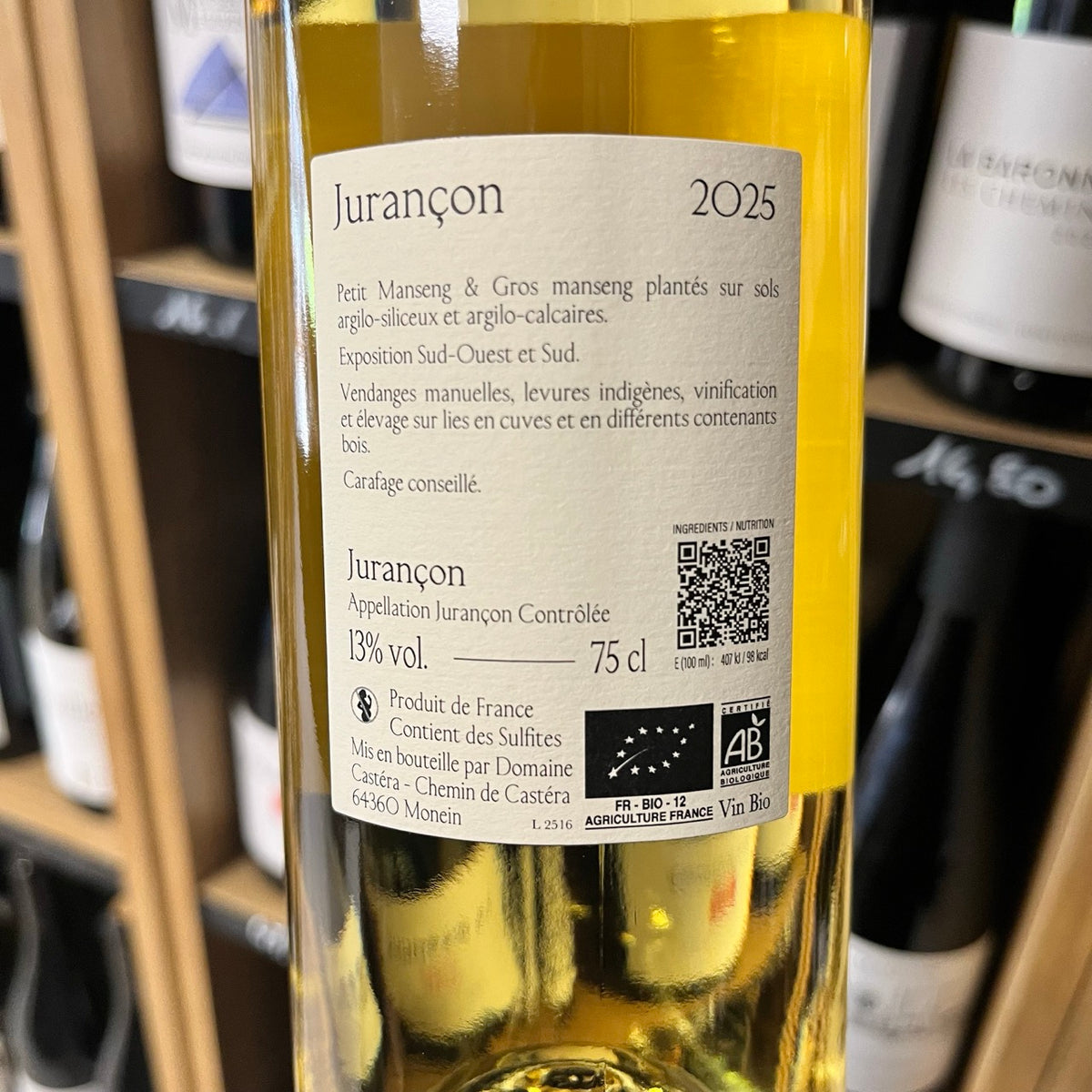 Vin blanc Jurançon Moelleux 2025 - Domaine Castéra