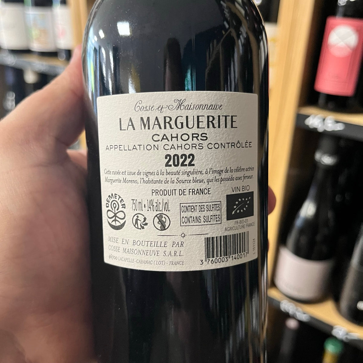 Vin rouge Cahors La Marguerite 2022 - Domaine Cosse-Maisonneuve