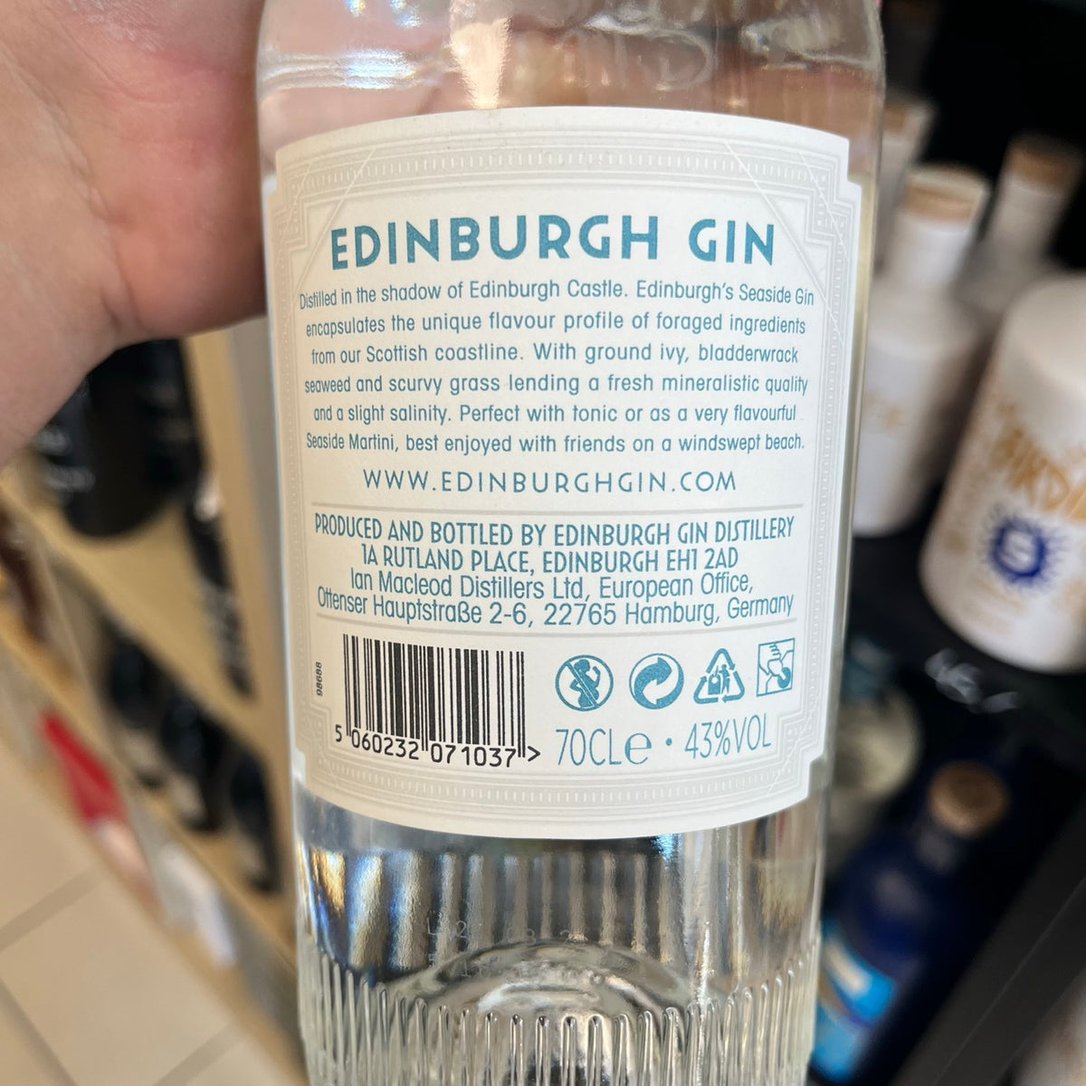 Edinburgh Gin Seaside — Gin écossais maritime