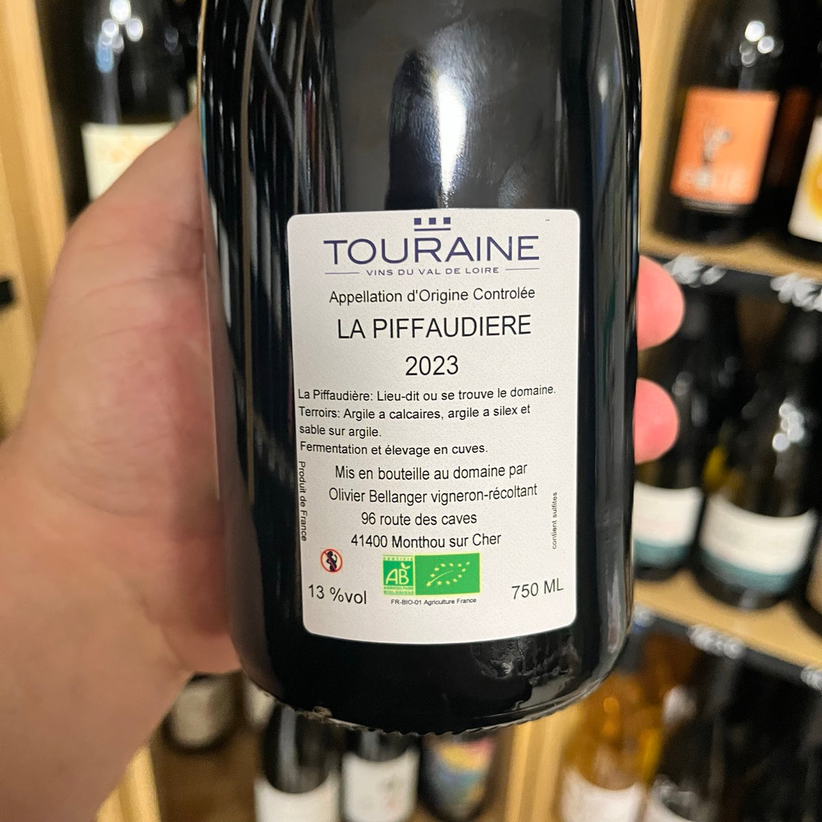 Vin rouge Côt 2023 - La Piffaudière, Val de Loire