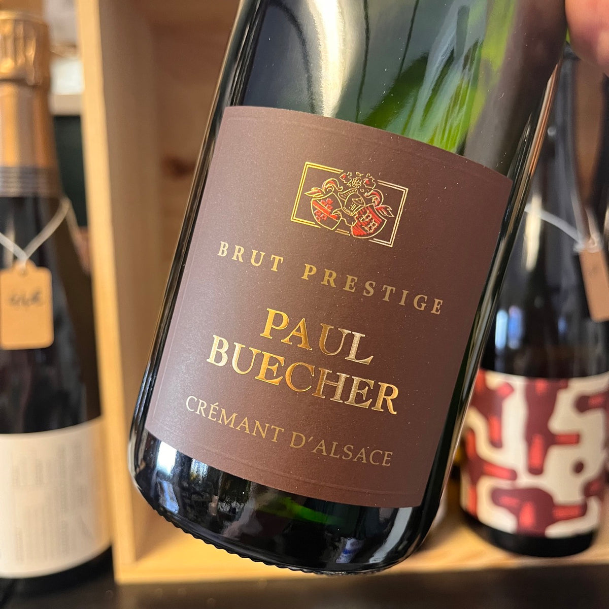 Bouteille de Vin effervescent Buecher, Crémant d'Alsace