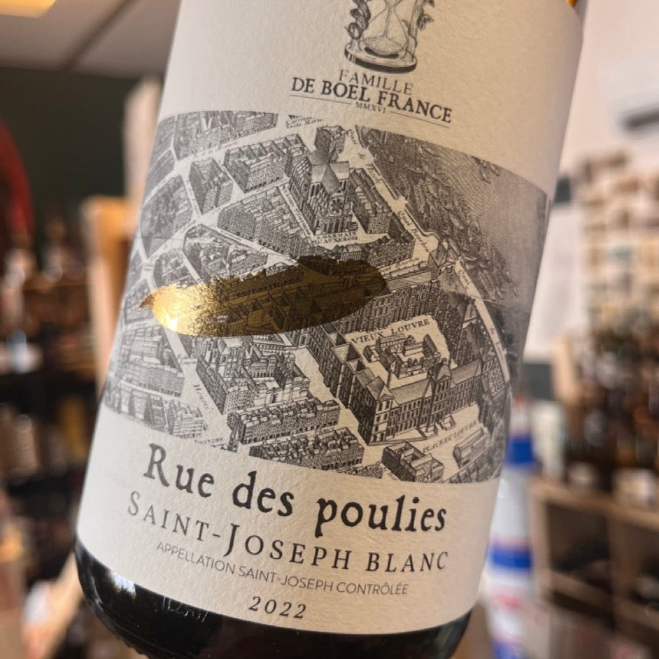 Bouteille Vin blanc Rue des poulies 2022, Côtes du Rhône — biodynamie