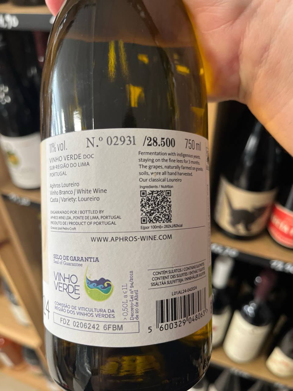 Bouteille Vin rouge Aphros 2024, Portugal