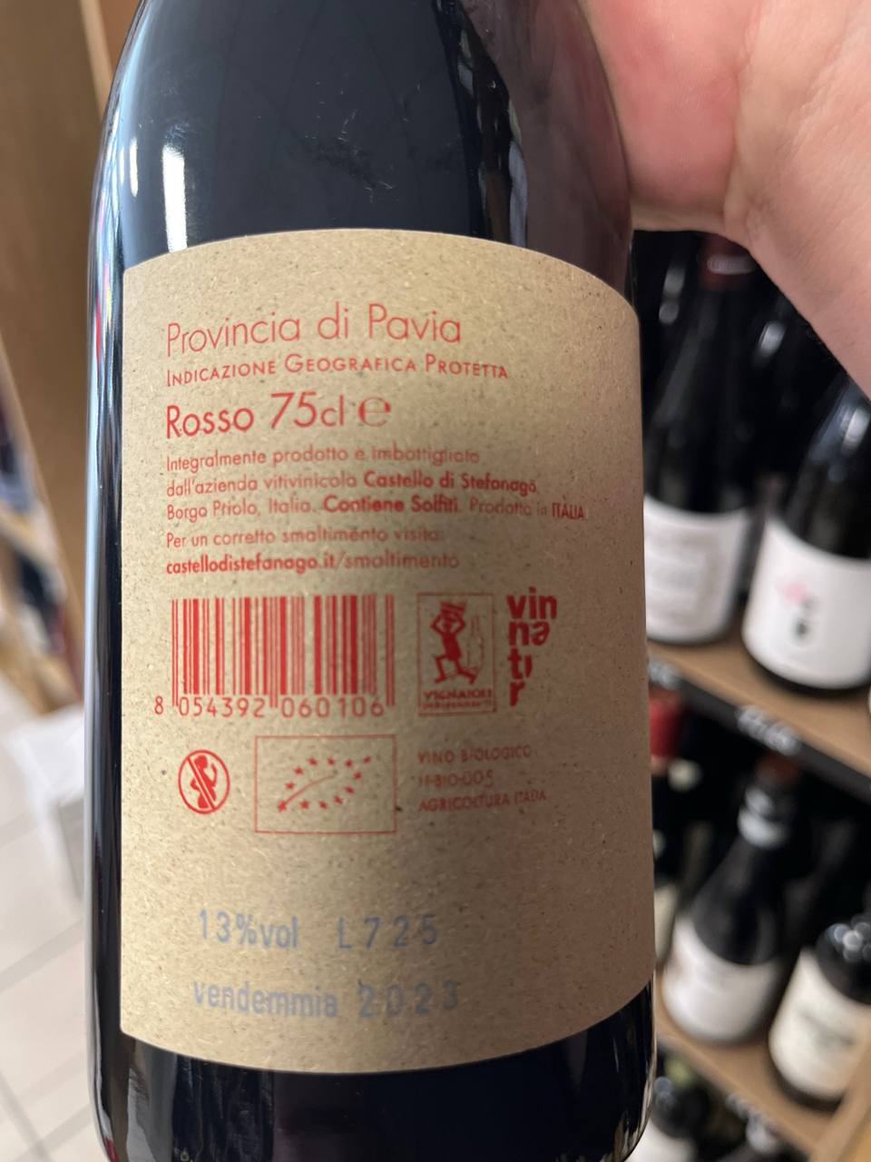 Bouteille Vin rouge Castello di Stefanago 2023