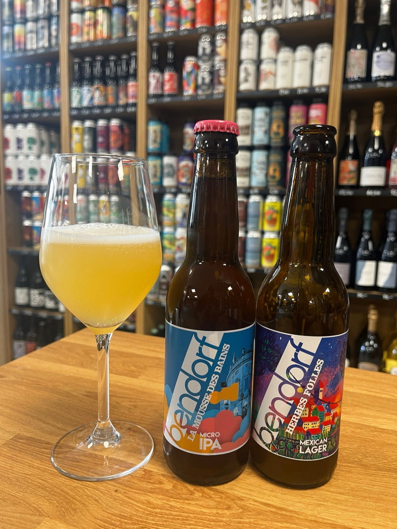 Bières artisanales Bendorf et mur de 120 références à la boutique JusdelaVigne
